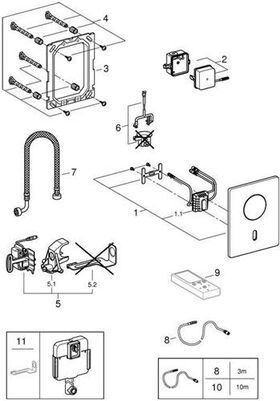 Grohe Infrarot-Elektronik TECTRON SKATE f WC-Spülkasten Trafo su-st