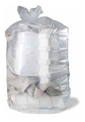 Abfallsack Premium Größe XL Maße 800+500x2200mm S.90µ PE transp. Inhalt 1000l - VPE: 50