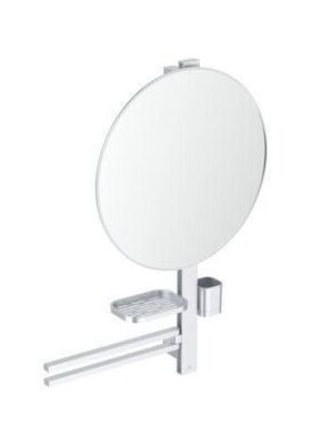 IDS Accessoir-Bar L800 mit Spiegel d= 500mm silver IDEAL STANDARD