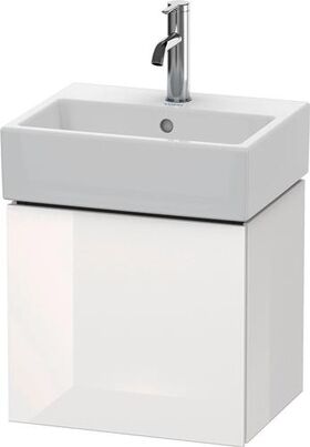 Duravit Waschtischunterbau L-CUBE 400x434x341mm A links graphit supermatt