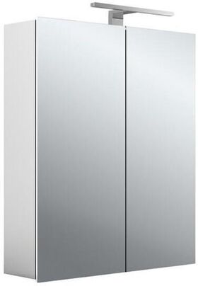 Emco LED-Lichtspiegelschrank MEE Aufputz, 600x746mm, 2-türig Aluminium EMCO