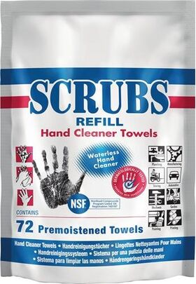 Handreinigungstuch Scrubs hohe Reinigungskraft 72 St. Nachfüllpackung SCRUBS