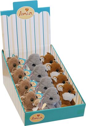 AM Plüsch Waldtiere 15cm, sort.,i.Displ.