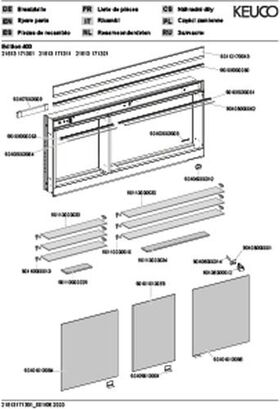Keuco Spiegelschrank EDITION 400 1410x650x154mm Einb 4000 K si-gb-elo A++