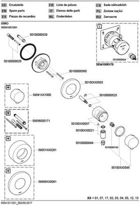 Keuco Absperrventil IXMO UP f 1 Verbr Rosette rund vc