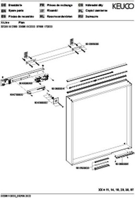 Keuco Lichtspiegel X-LINE Spiegelheizung 650x700x105mm vulkanit