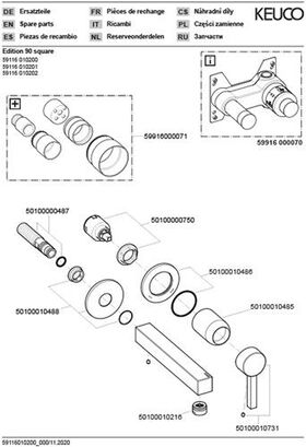 Keuco EH-WT-MI EDITION 90 SQUARE UP vc 246mm