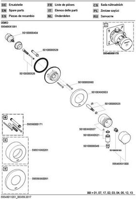 Keuco Umstellventil IXMO UP f 3 Verbr Ros rund alu-fin
