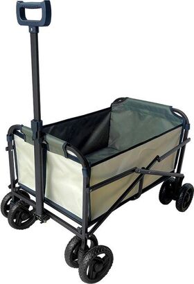 OA Bollerwagen beige/olivgrün 77x53x92cm