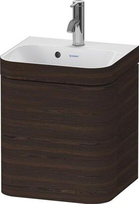 Duravit Waschtischset HAPPY D.2 PLUS Türansch li 400x360mm o HL NB gebürstet