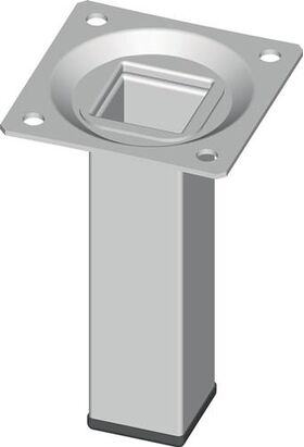 Möbelfuß weiß 25x25mm H.150mm Platte 4 St./Set ELEMENT SYSTEM - VPE: 4