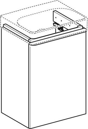 Geberit HWB-Unterschrank SMYLE Square 442x617x356mm Türanschl li La we hgl