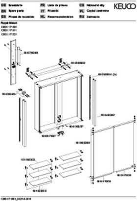 Keuco Spiegelschrank ROYAL MATCH Vorb 650x700x160mm si-gb-elo A++