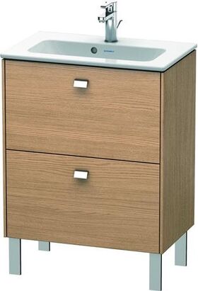 Duravit WT-Unterbau BRIOSO COMPACT Griffe chr 683x620x389mm europ. eiche