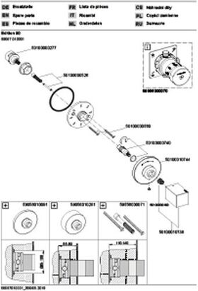 Keuco Ab- und Umstellventil EDITION 90 UP für 2 Verbraucher vc KEUCO