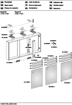 Keuco Spiegelschrank 25 ROYAL Vorb 1200x720x150mm si-gb-elo A++ KEUCO