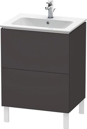 Duravit Waschtischunterbau L-CUBE 620x481x704mm graphit supermatt