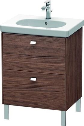 Duravit Waschtischunterbau BRIOSO Griffe chr 693x620x469mm nussbaum dunkel
