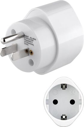Reiseadapter Europa auf USA/Japan, weiß- VPE: 1