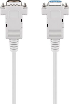 D-SUB 9 pin Verlängerungskabel, Stecker/Buchse, seriell 1:1, 5m- VPE: 1