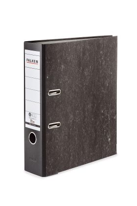FALKEN Wolkenmarmor-Ordner schwarz 8cm - VPE: 20
