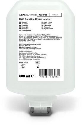 PureLine Cream Neutral 600 ml 8 Flaschen