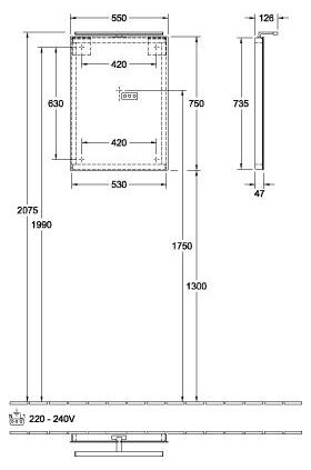 V&B Spiegel MORE TO SEE 550x750x50/130mm