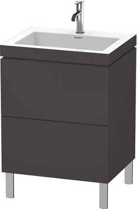 Duravit Waschtischunterbau L-CUBE m WT Vero Air 698x600x480mm 1 HL gra sma