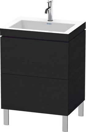 Duravit Waschtischunterbau L-CUBE m WT Vero Air 698x600x480mm 1 HL Ei sw