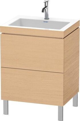 Duravit Waschtischunterbau L-CUBE m WT Vero Air 698x600x480mm 1 HL Ei na