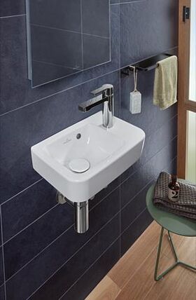 V&B Handwaschbecken O.NOVO COMPACT 360x250mm Be li m ÜL we AntiBac C+