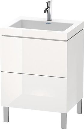 Duravit Waschtischunterbau L-CUBE m WT Vero Air 698x600x480mm o HL Ei sw