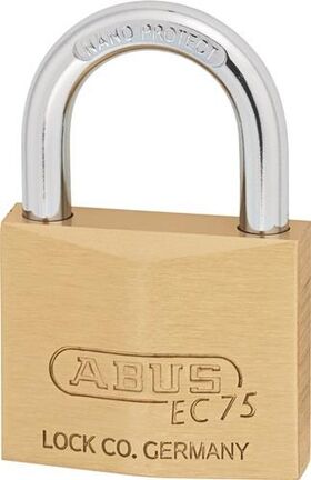 Zylindervorhangschloss 75/40 gl.-7341 Schlosskörper-B.39,5mm MS gl.ABUS