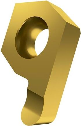 Drehwendeschneidplatte ISO X61 0602-R100 R1:6640 Tiefe 2,8mm MT-CVD beschichtet - VPE: 10