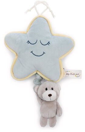 Spieluhr Stern 17x17xm mit Bär Finni 9cm