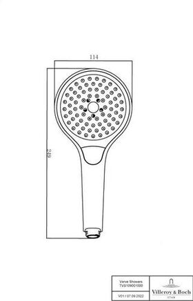 V&B Handbrause VERVE SHOWERS 114x62x249mm, rund matt black