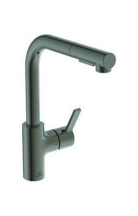IDS Küchenarmatur GUSTO L-Auslauf 2F-Br. Ausl 23,5cm mag grey IDEAL STANDARD