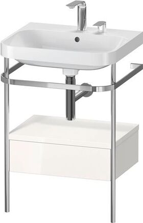 Duravit WTU HAPPY D.2 PLUS 575x490mm m Metallkon 2 HL we hochglanz