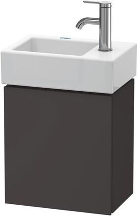 Duravit Waschtischunterbau L-CUBE 400x364x241mm A links graphit supermatt