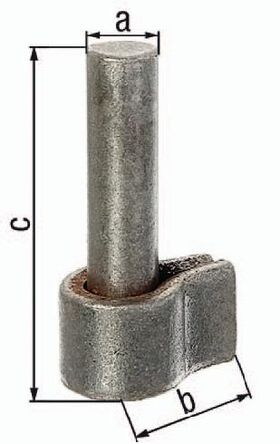 Kloben z.Anschweißen 13x24mm STA roh GAH - VPE: 10