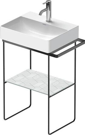 Duravit Metallkonsole DURASQUARE bodenstehend, 656x381mm schwarz matt