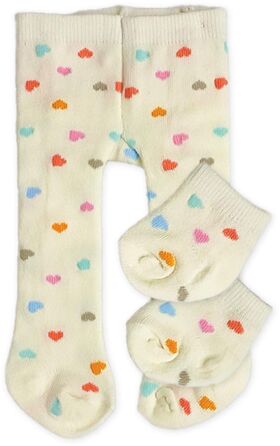 Pu-Strumpfhose m Söckchen Herz Konfetti