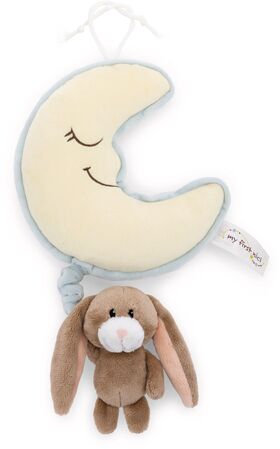 Spieluhr Mond 16x14cm mit Hase Lopino 9c