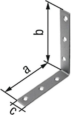 Stuhlwinkel L.60 x 60mm B.16mm S.2mm VA Loch-D.5,5mm GAH - VPE: 50
