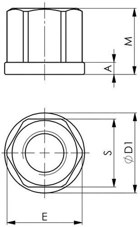 Sechskantmutter DIN 6331 M24 SW 36mm geschm.Festigkeit 10 AMF
