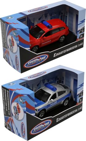 SZ D/C Einsatzfahrz.,2-f.sort,1:43,Rückz