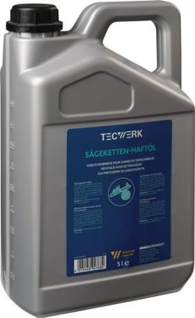 Sägekettenhaftöl 75-95 mm²/s (bei 40GradC) 5l Kanister TECWERK