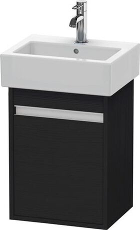 Duravit Waschtischunterbau Ketho 320x400x550mm Ans links eiche schwarz
