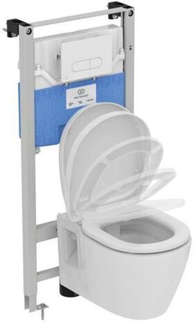 IDS WC-Vorwandelement-Paket PROSYS WC RimLS Connect, Platte Oleas M1 weiß IDEAL STANDARD