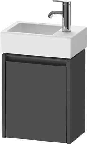 Duravit Waschtischunterbau Ketho.2 364x440x238mm TA links graphit matt